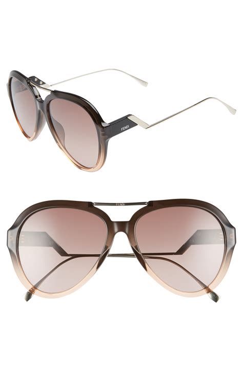 fendi 58mm high brow sunglasses|Women's Designer Sunglasses .